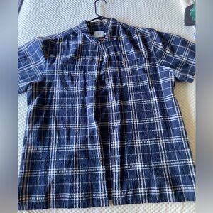 Farah Navy Plaid Casual Shirt
